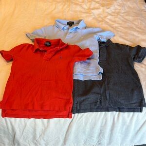 Classic Kids Polo Shirt Set - Red, Blue, and Gray